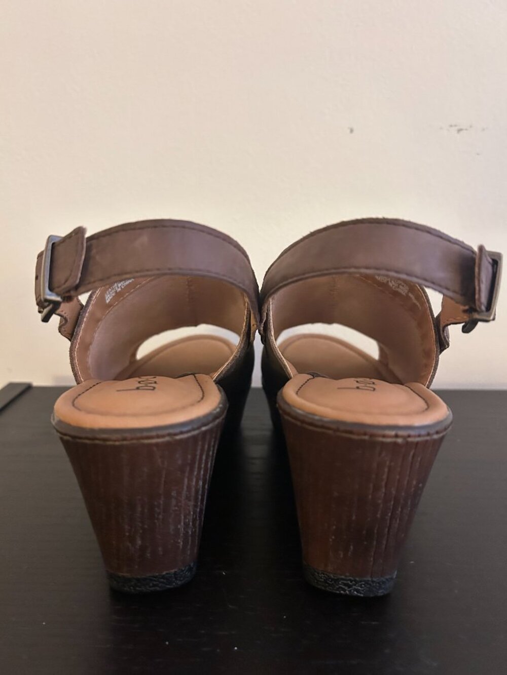 B.o.c. Brown Suede Wedge Slingback Sandals 8 Med (US) New - Picture 3 of 11